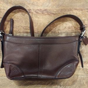 Coach East West Brown Pebbled Leather Handbag - C0882-F12321 SALE JUST FOR TODAY